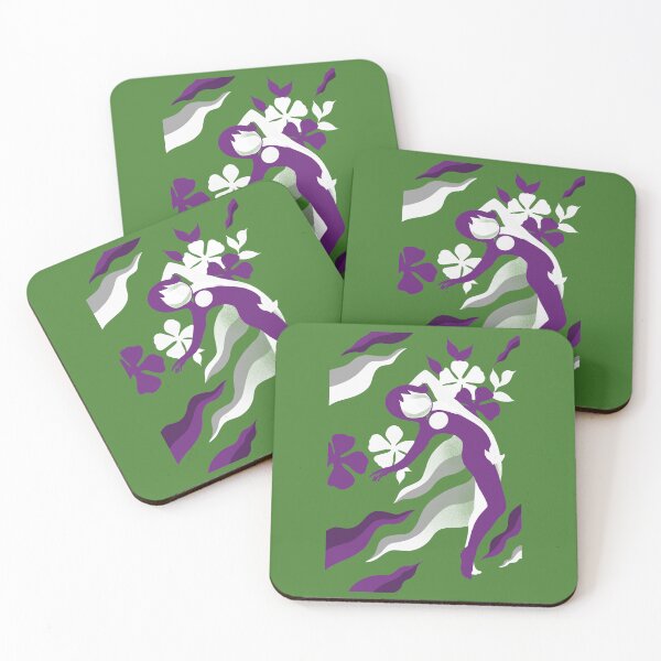 Item preview, Abstract Female Silhouette in Suffragette Colours designed and sold by GrumpyFella.