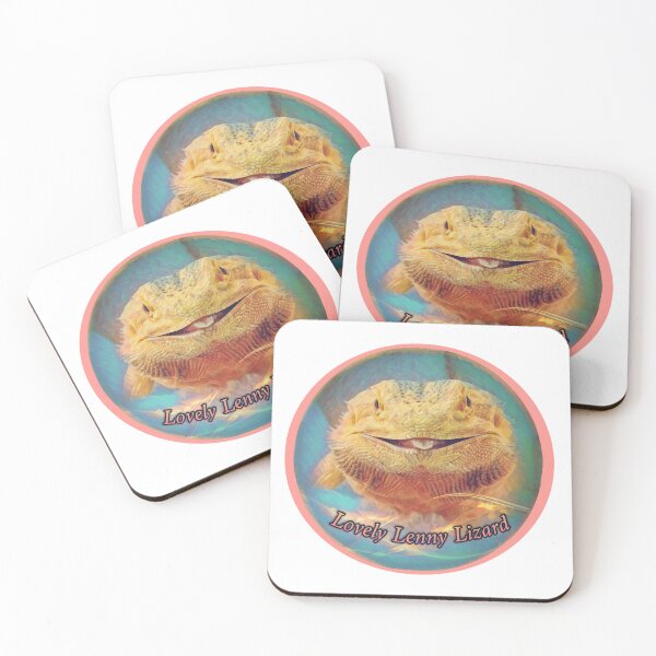 Artikelvorschau, Lenny Circle Pink ohne Hintergrund entworfen und verkauft von Lovely Lenny Lizard LLC.