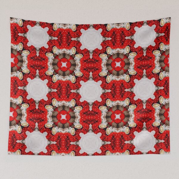 Item preview, Red Christmas Cozy Coffee Cappuccino Milk Foam Pattern No6 designed and sold by Atomura.