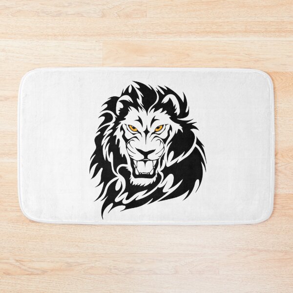 Item preview, lion face - scary lion face - black lion designed and sold by mu-art.