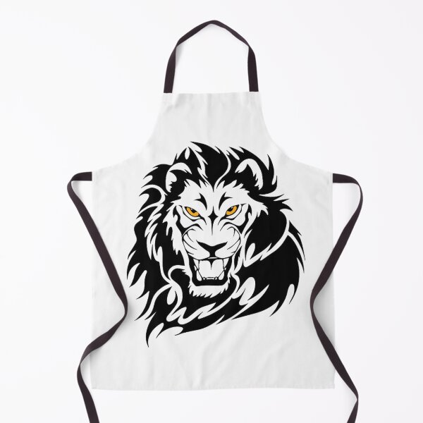 Item preview, lion face - scary lion face - black lion designed and sold by mu-art.