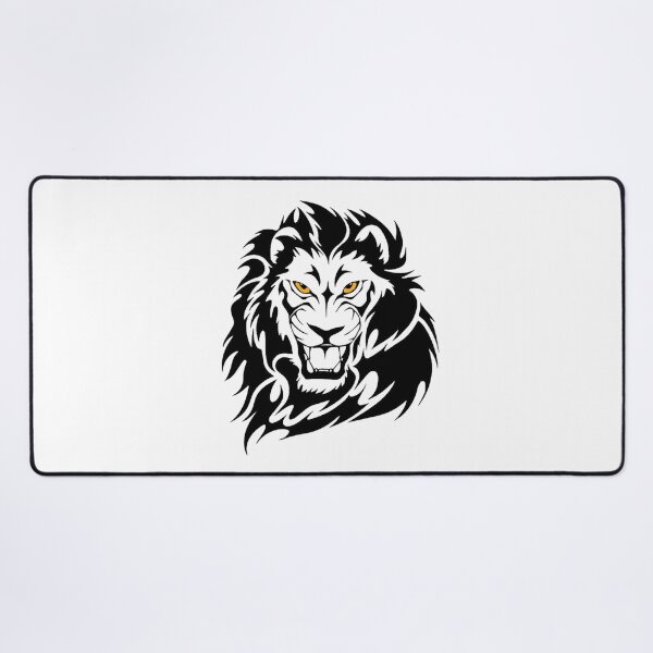 Item preview, lion face - scary lion face - black lion designed and sold by mu-art.
