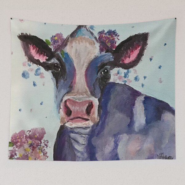 Item preview, Pastel color romantic cow | animal decor designed and sold by NathBros.