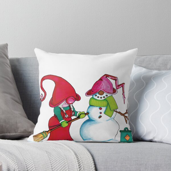 Item preview, Female Christmas Gnome Building A Snowman designed and sold by JulieSpriddle.