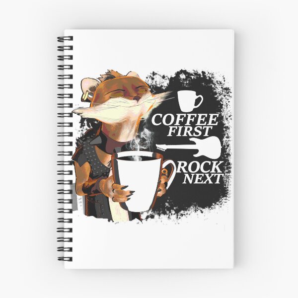 Artikelvorschau, Zuerst Kaffee, dann Rock mit Wendel entworfen und verkauft von NicholasGalarza.