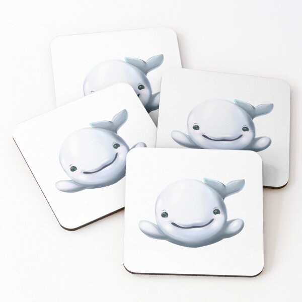 Item preview, Very Cute Beluga Whale.  Kawaii Animals designed and sold by LeanDesigns.