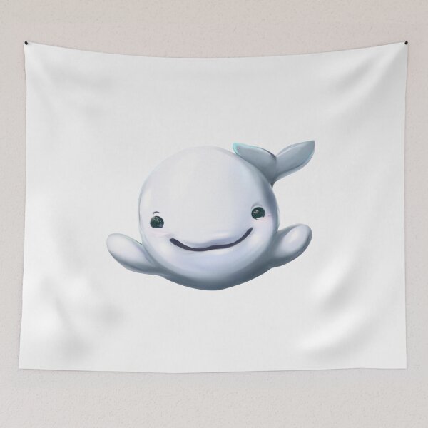 Item preview, Very Cute Beluga Whale.  Kawaii Animals designed and sold by LeanDesigns.