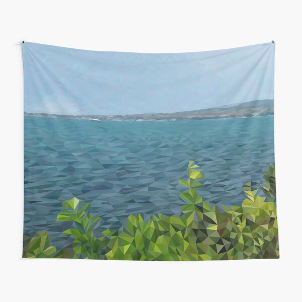 Sea landscape in polygon technique Tapestry