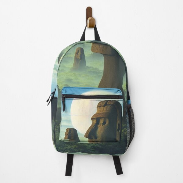 Item preview, Moai Guarding the Green Forest Under Two Moons designed and sold by Parco-Mizzo.