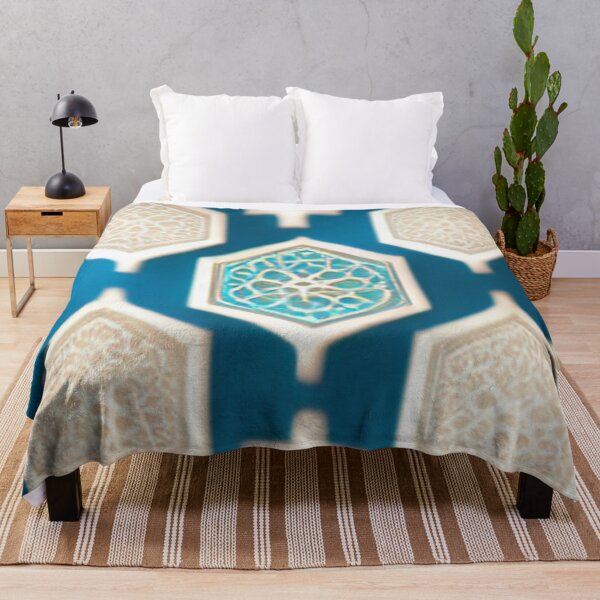 Item preview, blue mosaic of ancient Arab Islamic architecture / piece of art designed and sold by MaissaArt.