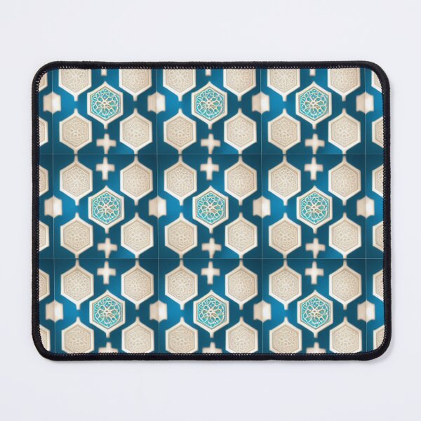 Item preview, blue mosaic of ancient Arab Islamic architecture / piece of art designed and sold by MaissaArt.