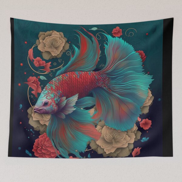 Item preview, Floral Bettafish designed and sold by BloodRubyz.