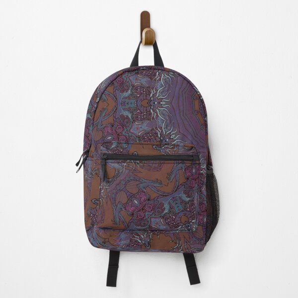 Item preview, Purple Dragon on Brown Kaleidoscope  designed and sold by FlutterKatArts.
