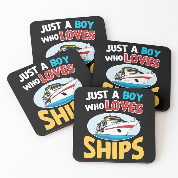 Artikelvorschau, Just A Boy Who Loves Cruise Ships Sea Vacations Boating Trip entworfen und verkauft von ornack.