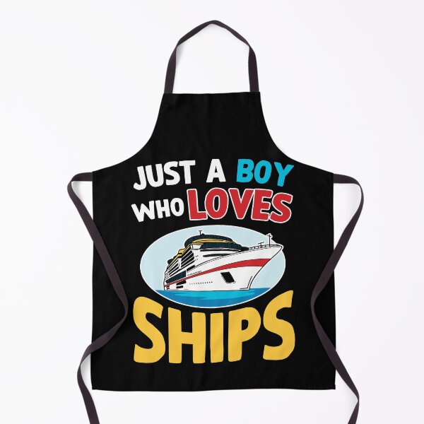 Artikelvorschau, Just A Boy Who Loves Cruise Ships Sea Vacations Boating Trip entworfen und verkauft von ornack.
