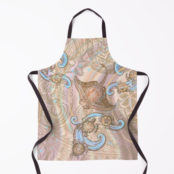 Artikelvorschau, Vintage Tribal Mantarochen und Schildkröten Ocean Spray Aquarell 3501 entworfen und verkauft von sunnthreads.