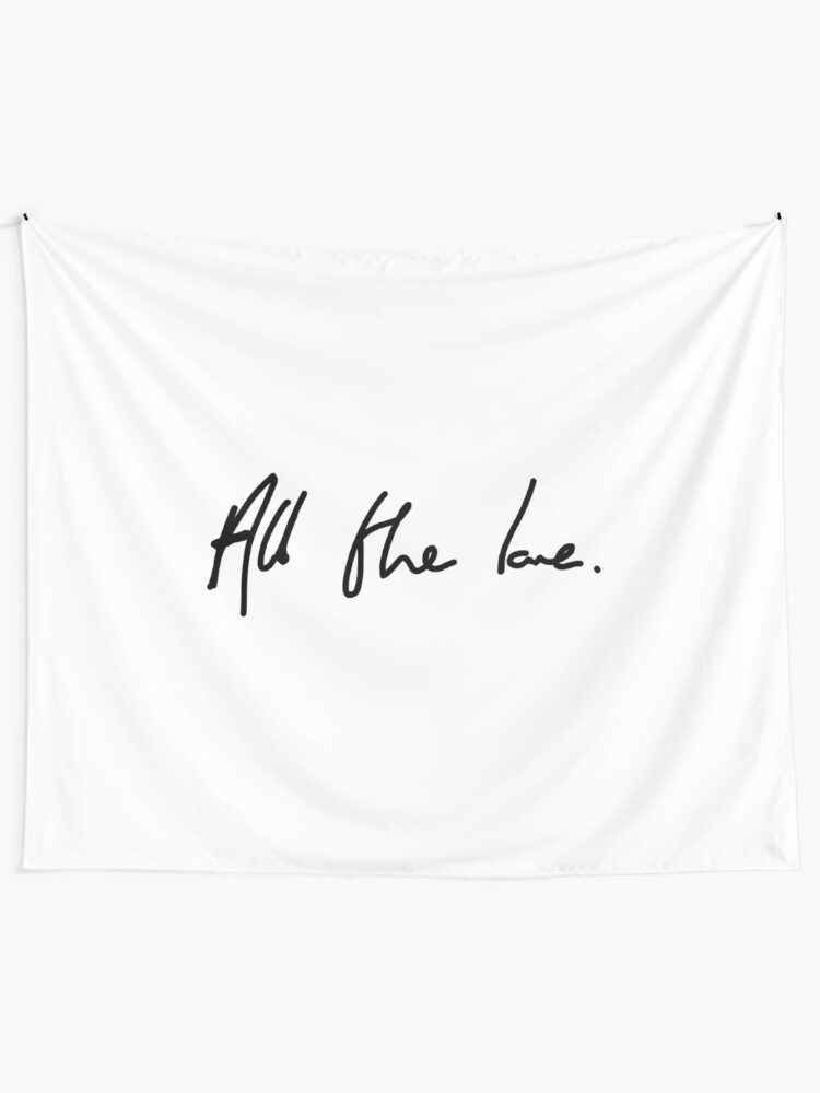 Alternate view of All the Love H Styles Handwriting Design Tapestry