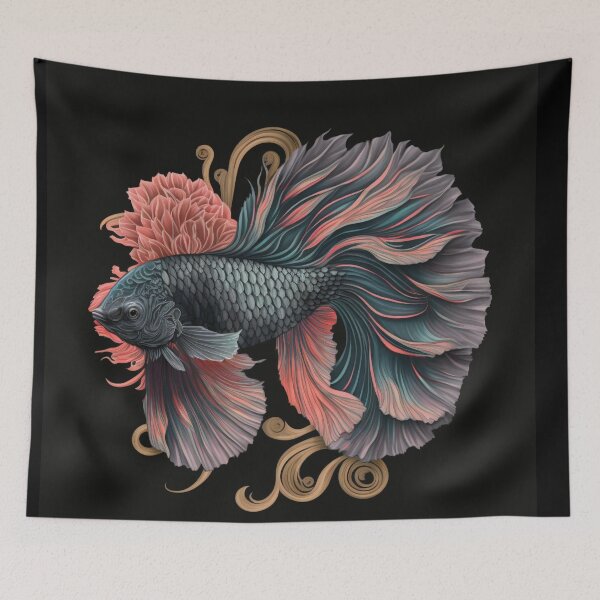 Item preview, Floral Bettafish designed and sold by BloodRubyz.