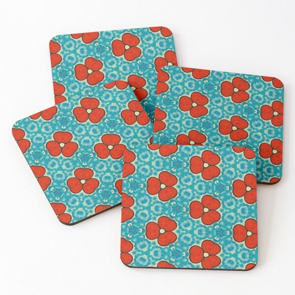 Artikelvorschau, Hot Red Blossoms Blotchy Blue Skies entworfen und verkauft von debutpagesart.