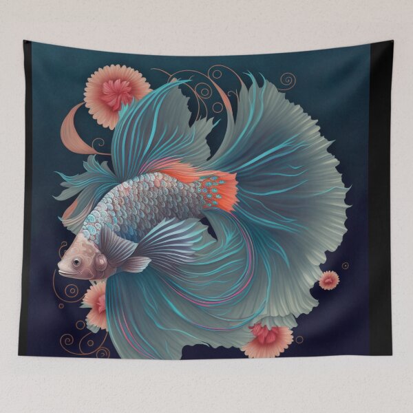 Item preview, Floral Betta fish designed and sold by BloodRubyz.