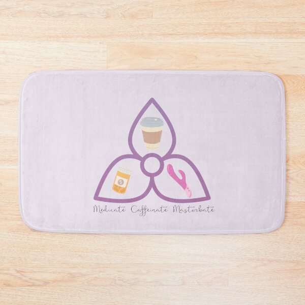 Item preview, The Holy Trinity of Self-care // Caffeinate Medicate Masturbate designed and sold by toadsforall.