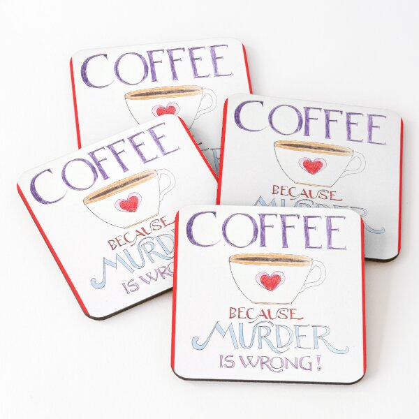 Item preview, Coffee because murder is wrong  designed and sold by Goddessart.