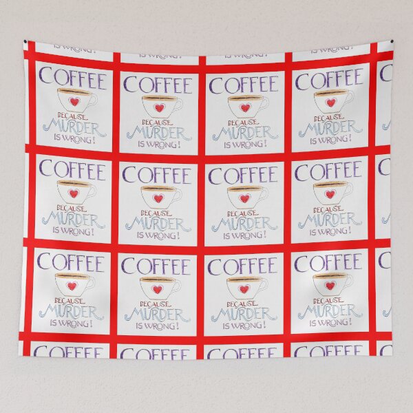 Item preview, Coffee because murder is wrong  designed and sold by Goddessart.