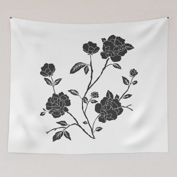 Artikelvorschau, Vintage-Rosen in Schwarz entworfen und verkauft von DeevaValli.