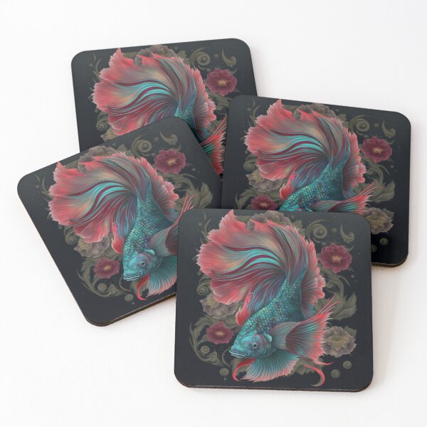 Item preview, Floral Betta fish designed and sold by BloodRubyz.