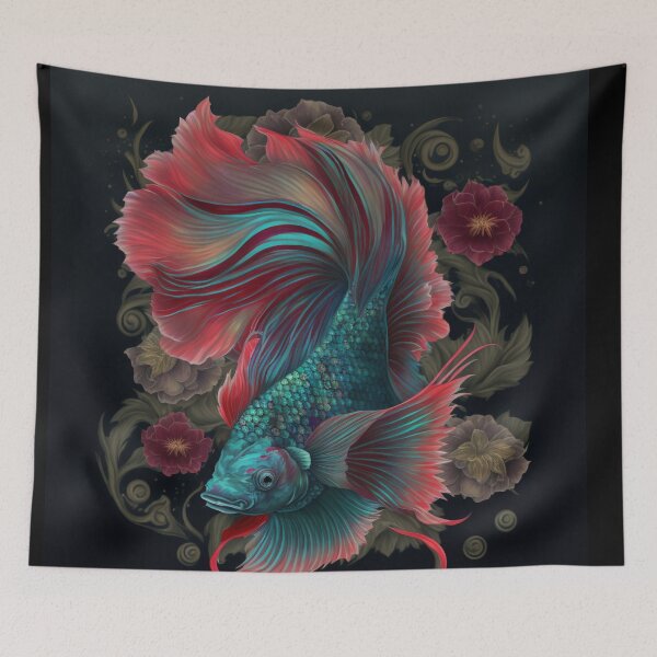 Item preview, Floral Betta fish designed and sold by BloodRubyz.