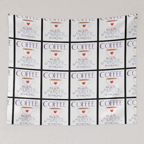 Item preview, Coffee because murder is wrong  designed and sold by Goddessart.