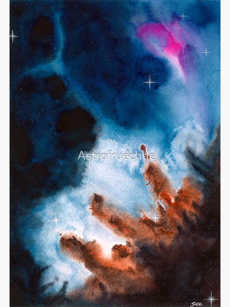 Thumbnail 3 of 3, Sticker, Behind the dust clouds designed and sold by Astrofruechtle.
