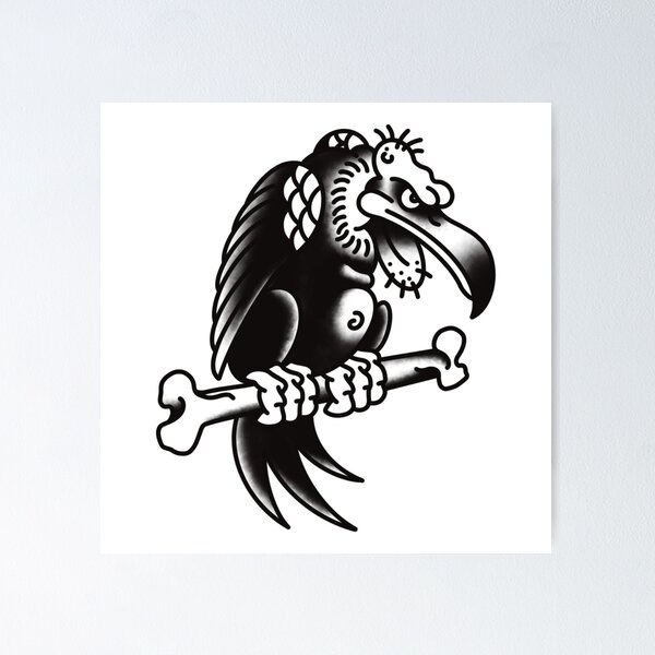 Premium Vector | Bird skull crow raven vulture skeleton vintage goth eagle  black tribal tattoo nature vector line