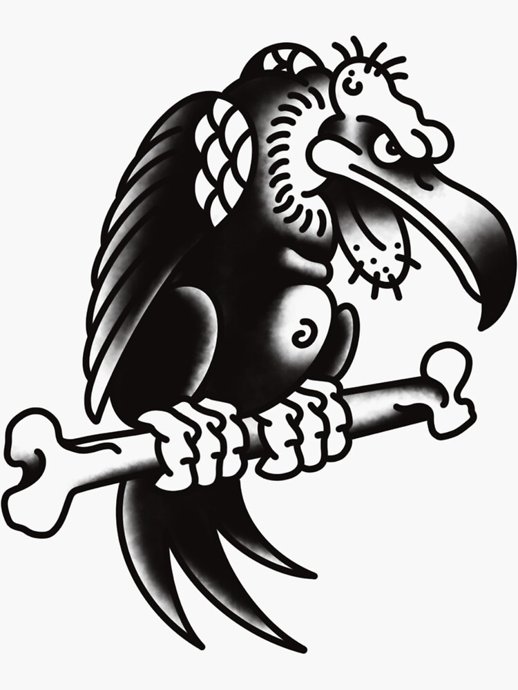 vulture buzzard design | Tattoo art drawings, Tattoos, Biker art