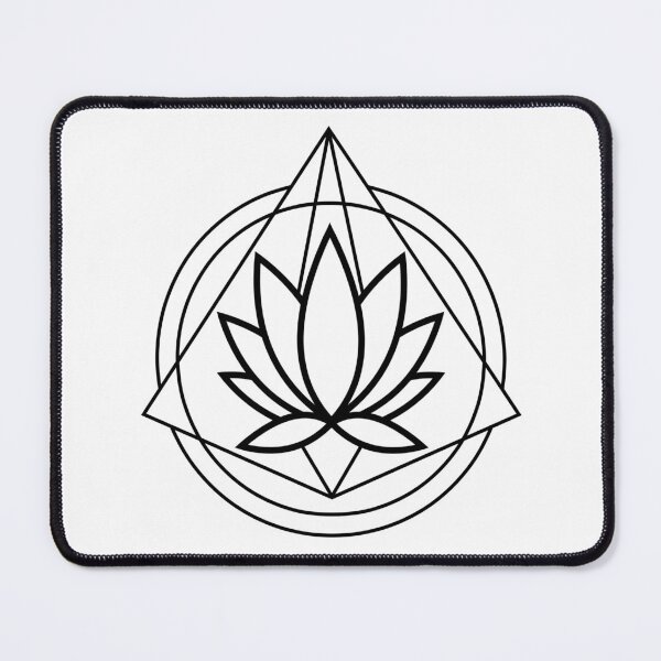 Item preview, Geometric Lotus - Black designed and sold by TheeForestFox Shop.
