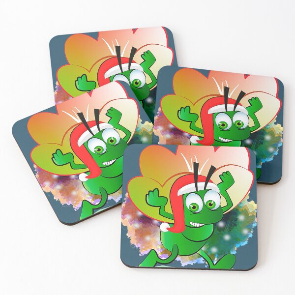 Item preview, Worker ant with a santa hat carrying a flower designed and sold by WorkerAnts.