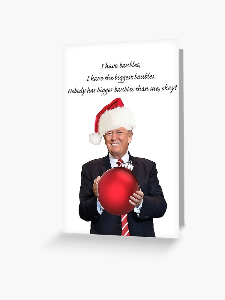 Donald Trump Christmas Greeting Card and Gifts, Willow Days | Greeting Card