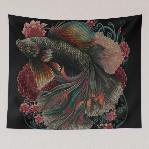 Item preview, Floral Betta fish designed and sold by BloodRubyz.