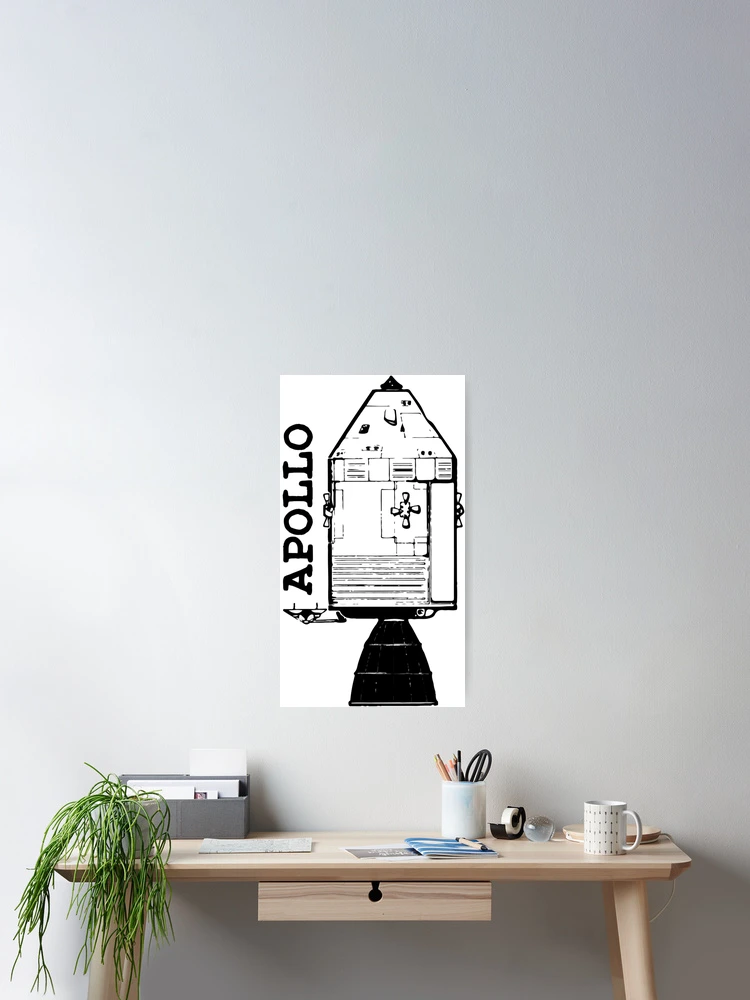 Thumbnail 2 of 3, Poster, Apollo Command Service Module designed and sold by Adrianna Allen.
