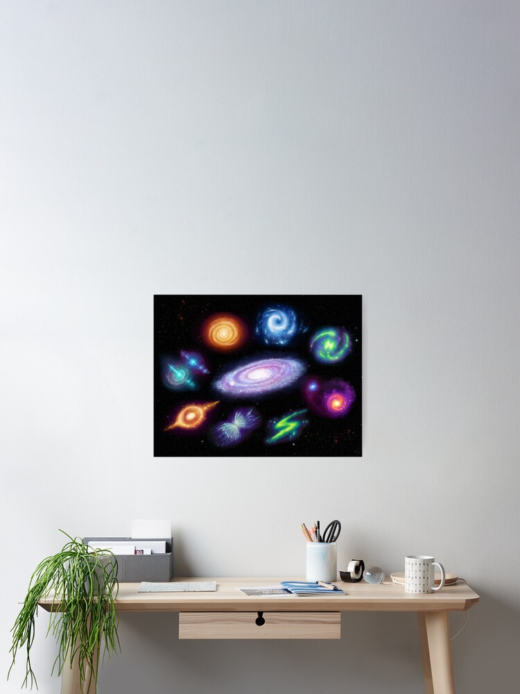 Thumbnail 2 of 3, Poster, Galaxy Pattern designed and sold by kiddpenn.