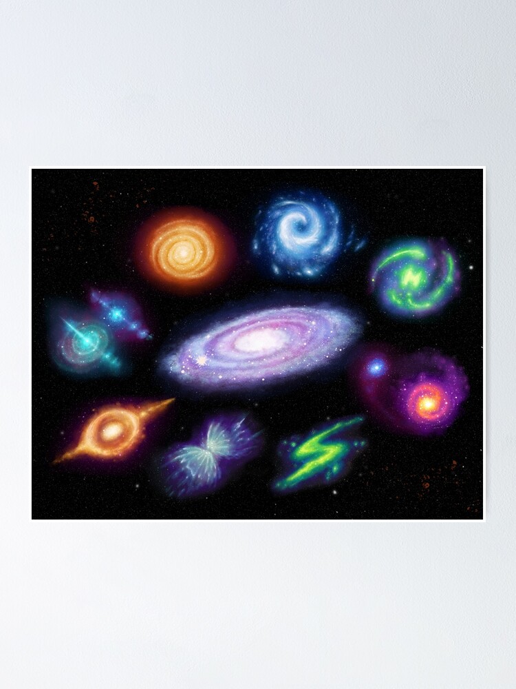 Thumbnail 1 of 3, Poster, Galaxy Pattern designed and sold by kiddpenn.