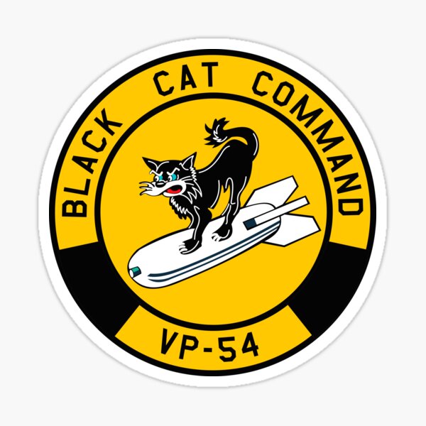 Item preview, USN VP-54 Patrol Bombing Squadron Black Cat Command - Clean Style designed and sold by pzd501.