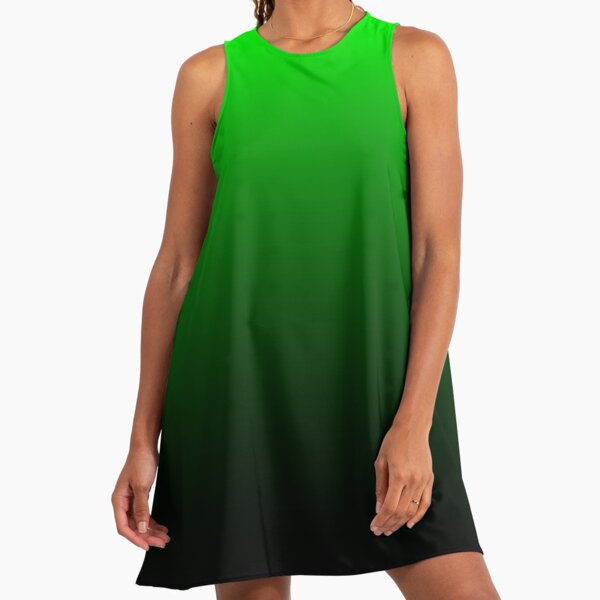 Lime Green 1 TO Black Fade - G2 | Lime Green 1 Gradient To Black" A-Line Dress for Sale by Art-by-Geoff | Redbubble Lime Green 1 TO Black Fade - G2 | Lime Green 1 Gradient To Black" A-Line Dress for Sale by Art-by-Geoff | Redbubble
