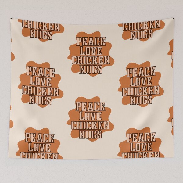 Item preview, Peace Love Chicken Nugs in Vintage Orange designed and sold by Pink Ribbon.