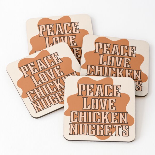 Item preview, Peace Love Chicken Nuggets in Vintage Orange designed and sold by Pink Ribbon.