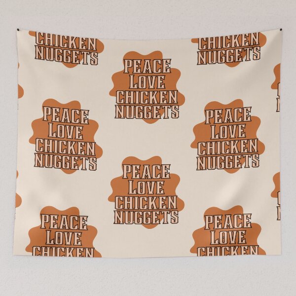 Item preview, Peace Love Chicken Nuggets in Vintage Orange designed and sold by Pink Ribbon.