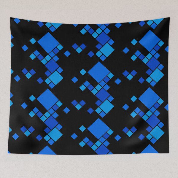 Item preview, Blue squares on black designed and sold by EzMal.