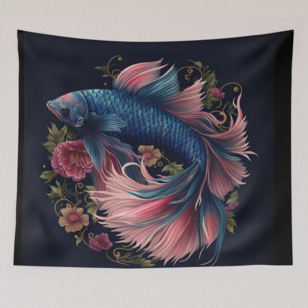 Item preview, Floral Betta fish designed and sold by BloodRubyz.