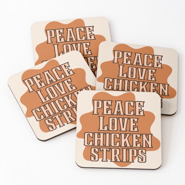 Item preview, Peace Love Chicken Strips in Vintage Orange designed and sold by Pink Ribbon.