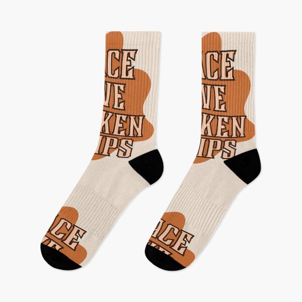 Item preview, Peace Love Chicken Strips in Vintage Orange designed and sold by Pink Ribbon.